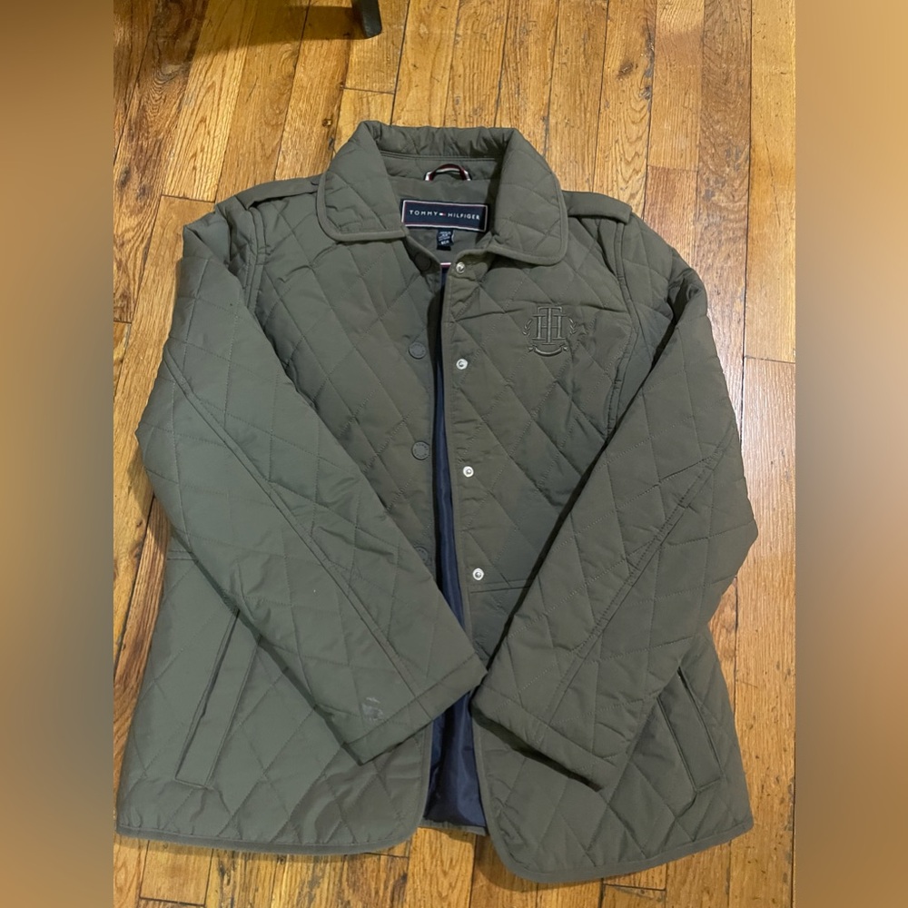 Tommy Hilfiger Quilted Jacket, Women's Size Extra Small, Juniper NEW